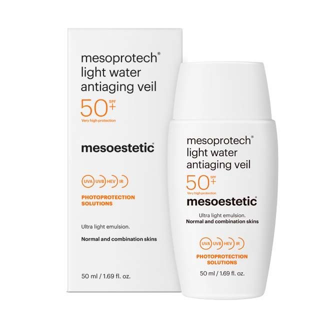 Kem Chống Nắng Mesoestetic Light Water Antiaging Veil Mesoprotech SPF50 cho da thường và da hỗn hợp